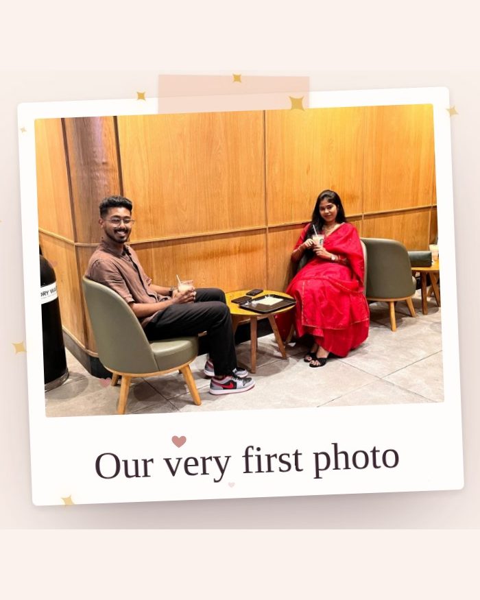 Polaroid of Keerthy and Rosheel's first photo together